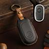 Leather Key Cover Is Suitable for Sanyang SYM Motorcycle Remote Control Key Protection Bag, Genuine Leather Is Purely Handmade and Retro.