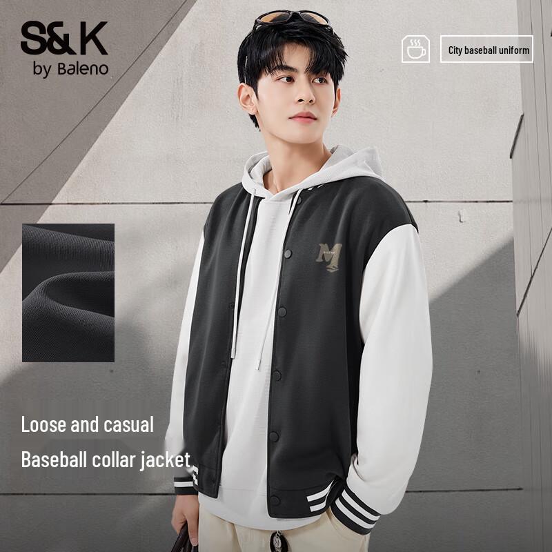 

Baleno S&K Men s Colorblock Baseball Jacket M