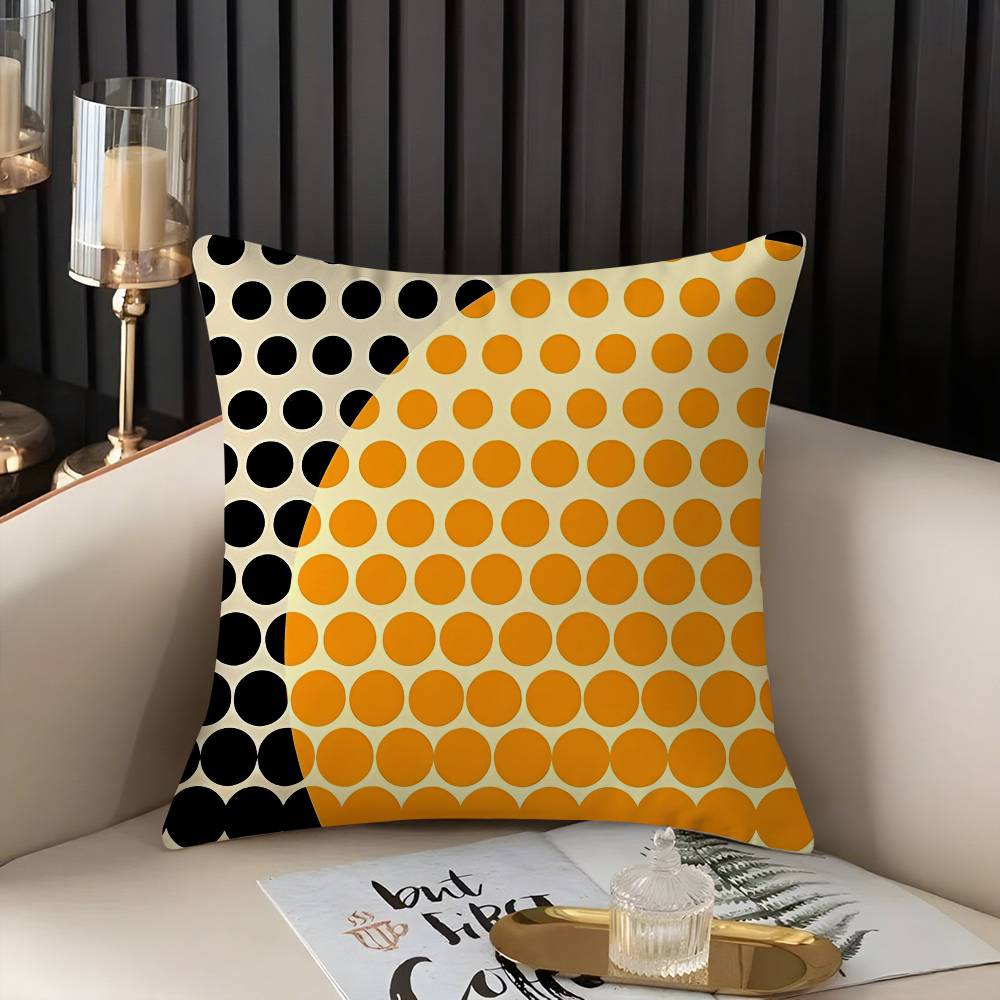 Abstract B-Bauhaus Geometry Pillow Case Home Dorm Chair Back Short Plush Double-sided Printing Office Nap Time Cushion Cover