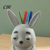 Office Desk Tidy Organizer 3D Printed Rabbit Pen Holder, Large Capacity Organizer, Matte Cute Animal Decor Finish Pencil for Home School Decoration