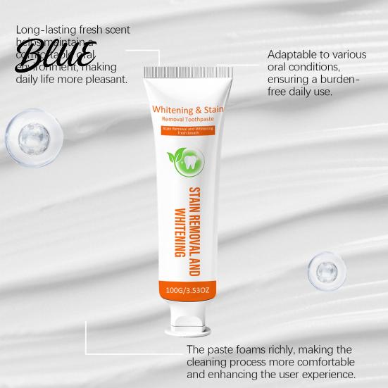 Whitening Toothpaste 100G Stain Removal Teeth Toothpaste Gentle Cleansing for Plaque Men Women Fresh Breath Oral Care Mints Flavor