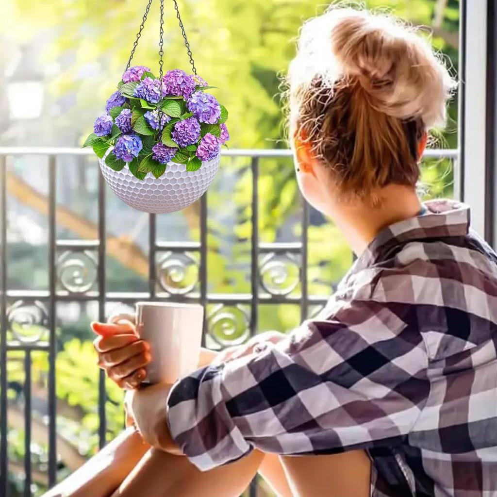 Hanging Planter & Baskets, Hanging Pots for Plants Indoor, 2PCS 6.5" Self Watering Hanging Planter, Hydroponics/Soil Culture Hanging Flower Pot with