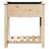 Garden Planter with Shelf Beige 71 x 37 x 76.5 cm
