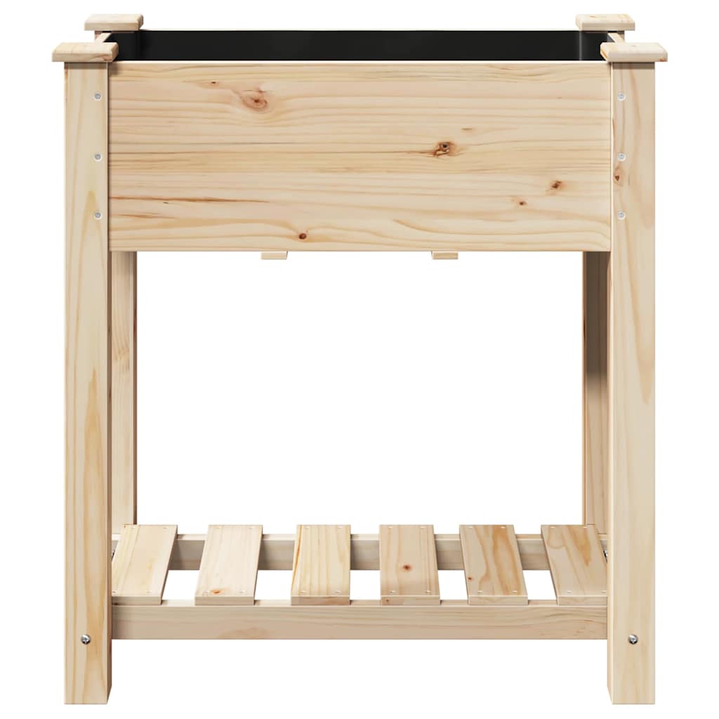 Garden Planter with Shelf Beige 71 x 37 x 76.5 cm