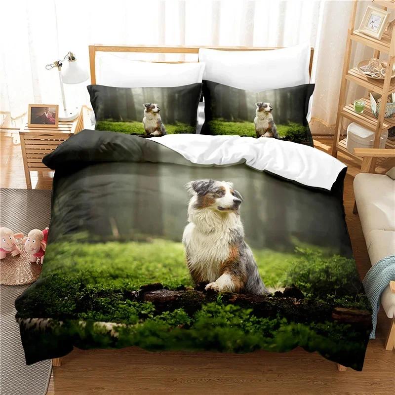 German Shepherd Purebred  Hound Comfortable Duvet Quilt Cover Pillowcase Bedding Set Children Bedroom Decoration Home Textile