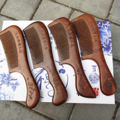 Ahşap Tarak Doğal El Yapımı Tarak İnce Dişli Sandal Ağacı Tarak Dalgalı Saçlar İçin Kalın Saçlar İnce Saçlar Düz Saçlar İçin