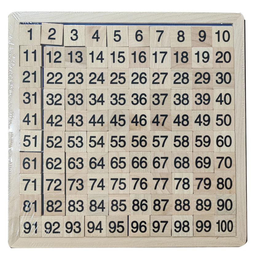 Montessori Wooden 1-100 Number Strip & Sorting Board Educational Toy