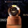 Creative Rotating Crystal Ball Night Light: Decorative Craft for Bedroom Atmosphere and Festive Gift.