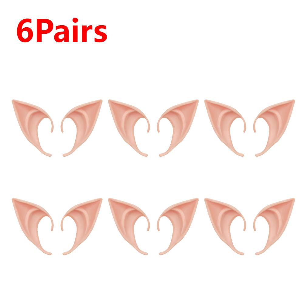 1-10 Pairs Halloween Elf Ears Decoration Angel Elf Ears Masquerade Party Costumes Christmas Party Supplies Photo Props Kids Gift