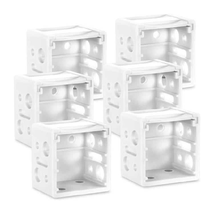 6/24Pcs White Plastic Mounting Brackets for Blind Window Blind Headrail Holder Curtain Accessories for Easy Installation