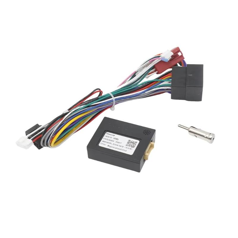 CAN Bus Decoder 16 Pin to ISO Radio Harness Adapter Car Android Wiring Cable for Renault Megane 2 Clio 3 2004-2007