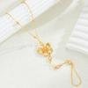 Exquisit Five Petal Flower Pearl Bracelets for Women Ladies Gold Color One Piece Bracelets Rings Vacation Jewelry Accessories