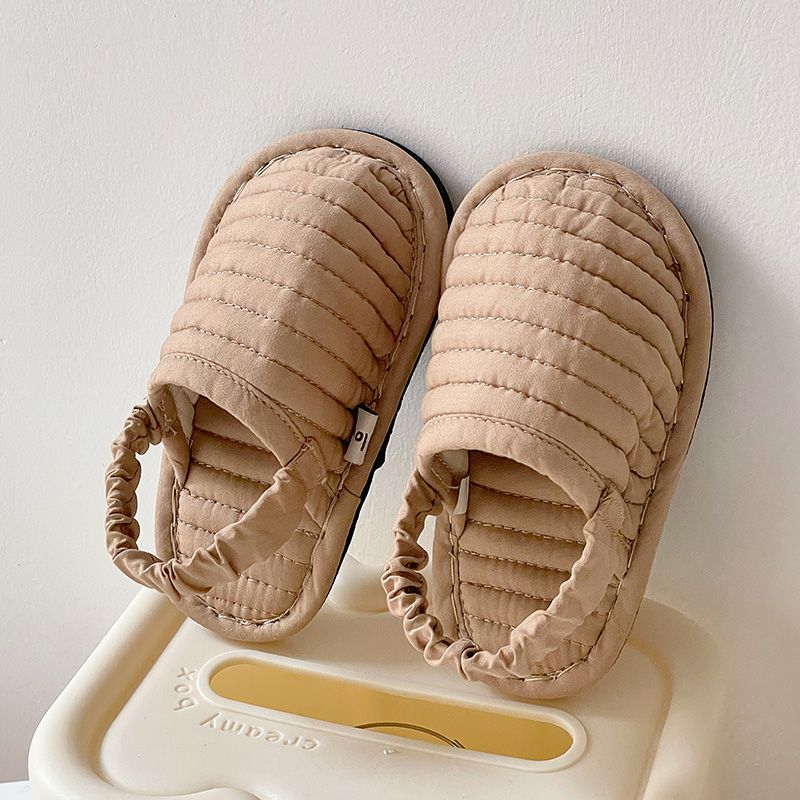 

Детская осенне-зимняя обувь из чистого хлопка, мягкая тканевая подошва, для малышей 1-3 лет, нескользящая обувь для малышей, бесшумные домашние тапочки для помещения Curry color Inside length 16cm