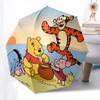 Ombrello da Viaggio a Tema Winnie the Pooh e Amici - 8 Stecche, Apertura e Chiusura Automatiche, Design Pieghevole Portatile, Ombrello Compatto ed Elegante
