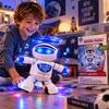Interactive Toy - B&G INTERNATIONAL - Dancing Robot Sound and Light 20 Cm - 360° Movements - Sound &; Lights - Blue/White