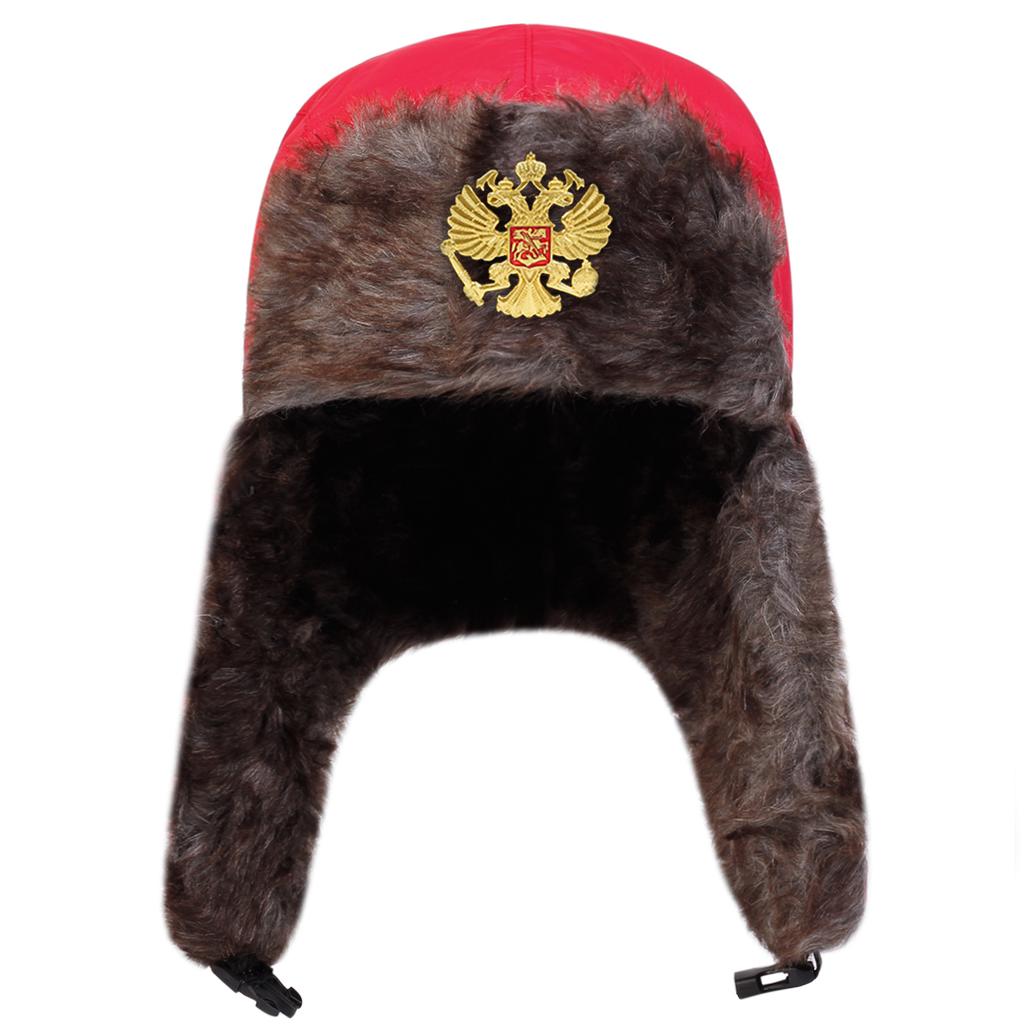 Winter Russian Double Headed Eagle Lei Feng Hat Men Outdoor Windproof and Cold Proof Bomber Hats Fashionable and Personalized Caps Cold Cap