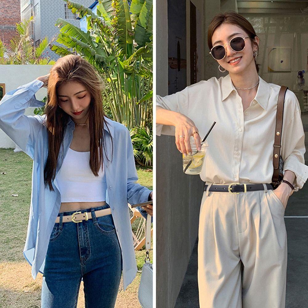 PU Leather Waist Belt Thin Waistband Gift Waist Cinch Belt  Women Ladies