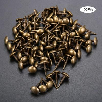 100 Adet Antik Bronz Döşeme Çivi Takı Ahşap Kutu Kanepe Tack Damızlık Raptiye Kapı Tırnağı Mobilya Ev Dekor 8mm * 15mm Donanım