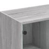Bookshelf with Doors Grey Sonoma 136 X 37 X 109 Cm Engineered Wood
