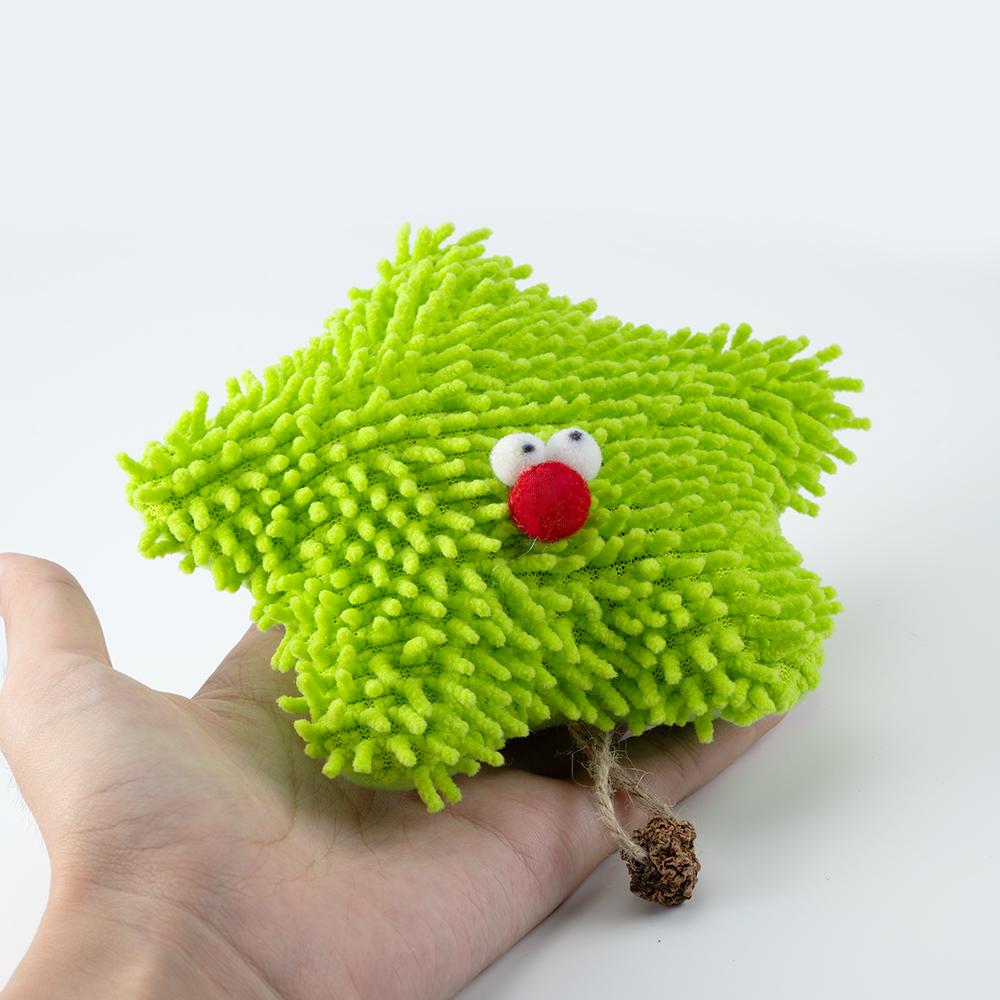 

Green Starfish Catnip Cat Toy Interactive Plush Star Shape Pet Toys зелёный