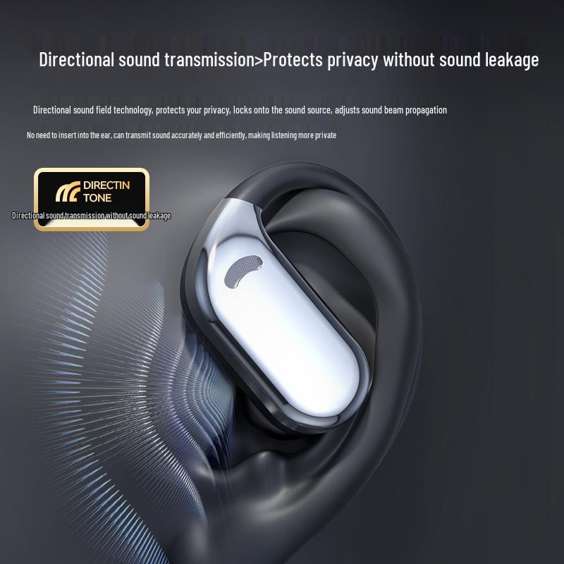 M74 Open-Ear Bluetooth Earphones - Noise Cancelling, Wireless Ear-Hook with Digital Display for Running and Sports