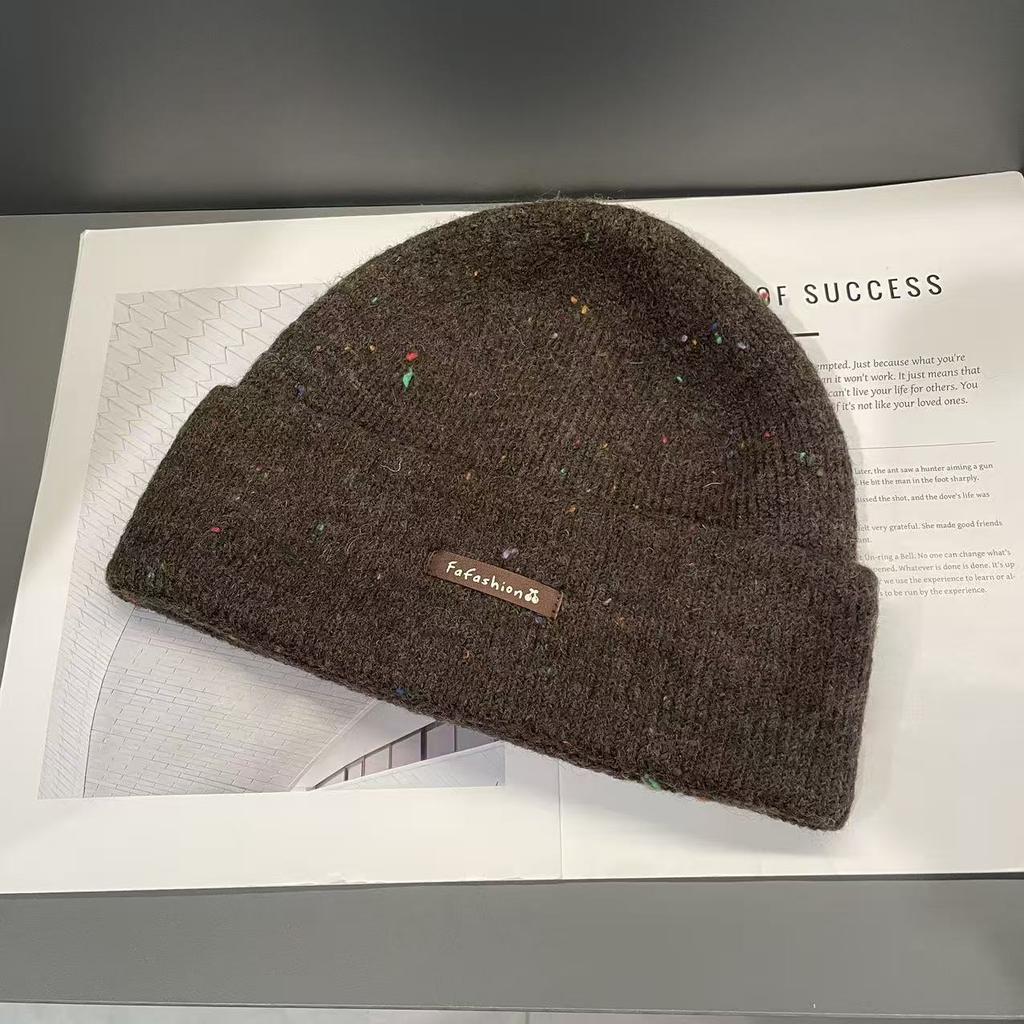 Korean Autumn and Winter New Hand dyed Knitted Hat Cold Hat Korean Version Ins Ear Protection Wool Hat Trend