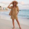 Ladies' Casual And Fashionable V-neck Loose Dress
