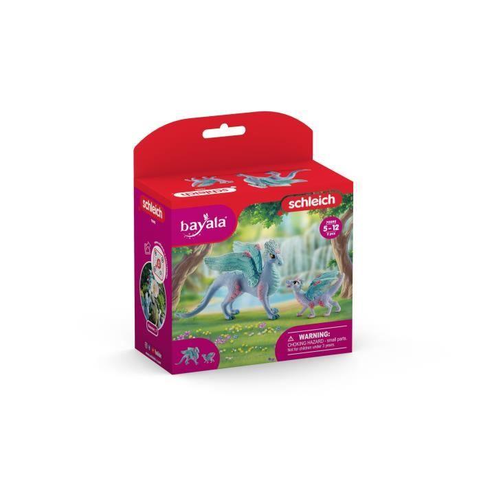 Figurines Dragon Fleuri avec son petit, Coffret Schleich 70592 Bayala, Des 5 ans