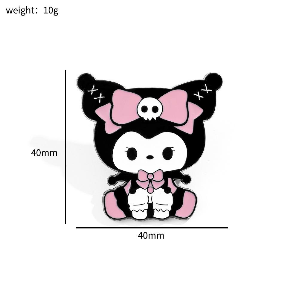 

Металлический значок Sanrio Куроми Китти Кошка Брошь Личность Креативный Памятный значок Сумка