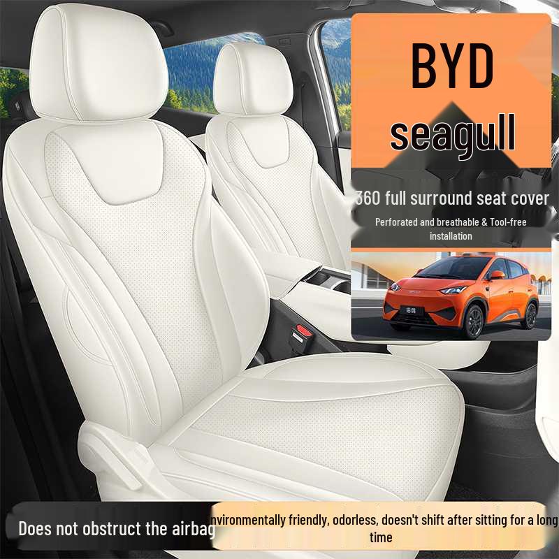 Cojín de Asiento de Coche de Cuero Seagull Modelo 26 - Edición Vitalidad y Libertad, Cobertura Total para Todas las Estaciones.