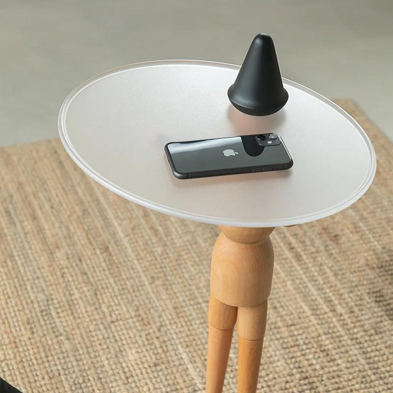 Household Creative Puppet Coffee Table Nordic Living Room Home Solid Wood Sofa Side Few Plastic Tray Light Luxury Bedside Table