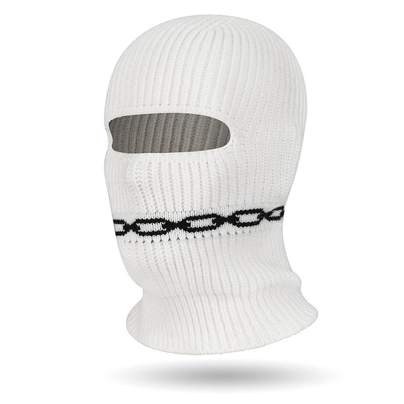 Winter Knitted Coldproof Warm Cap Women Men Masked Riding Cap