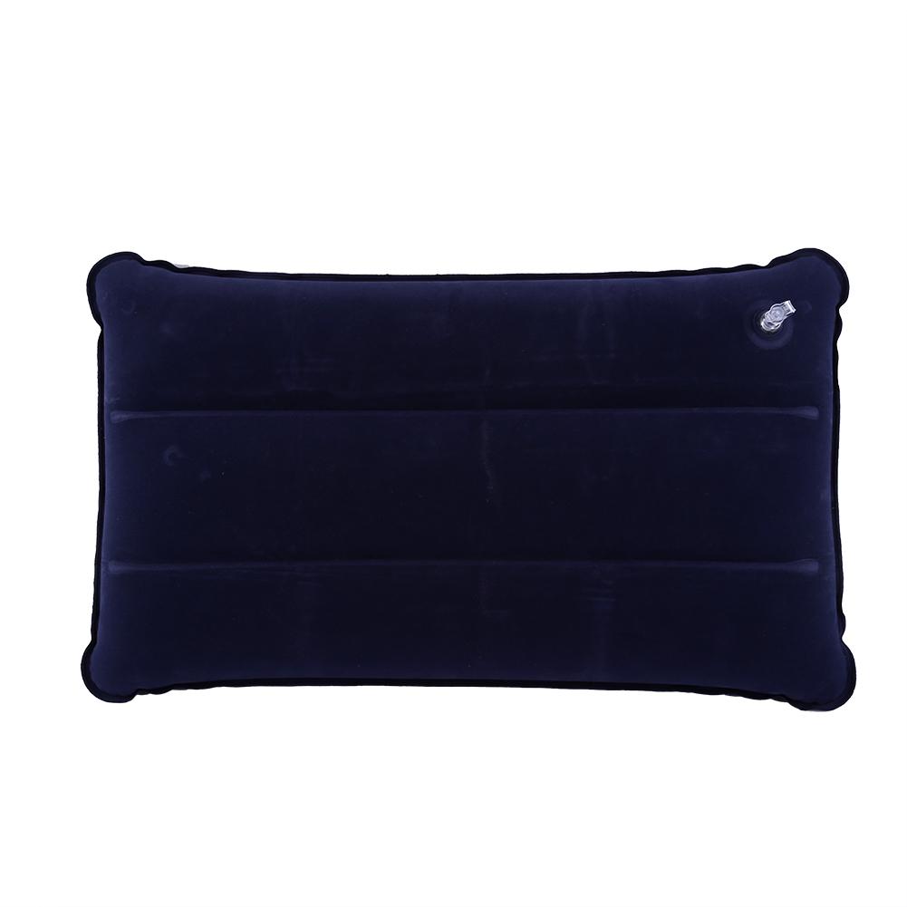 Outdoor Hiking Camping Traveling PVC Compressible Inflatable Sleeping Pillow(dark Blue)