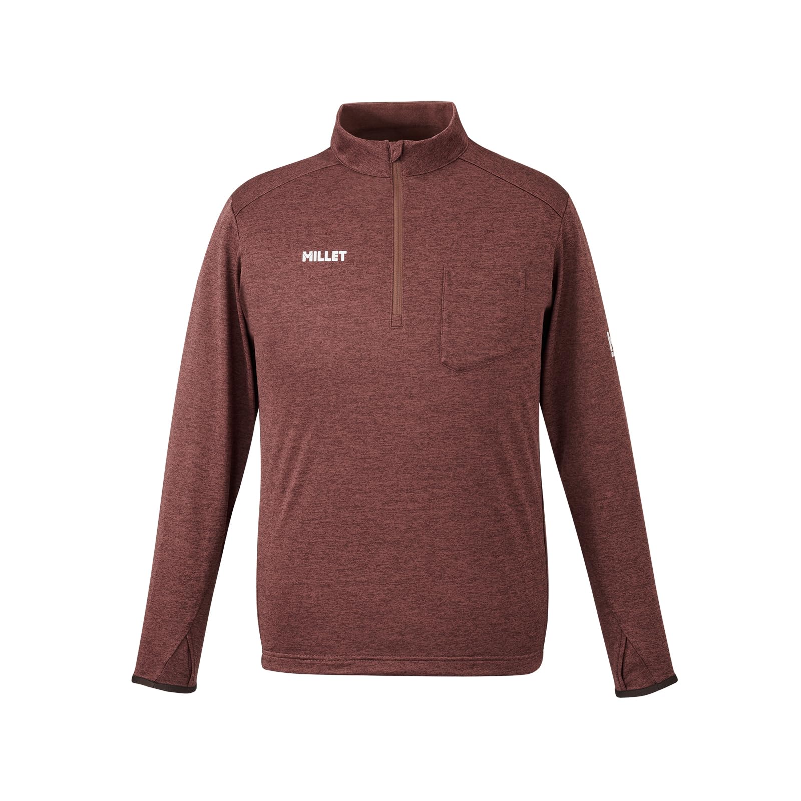 

Millet Aira II Zip Long Sleeve Hiking Cinnamon Size S Men s Innerwear, (New Logo), (MIV01980)