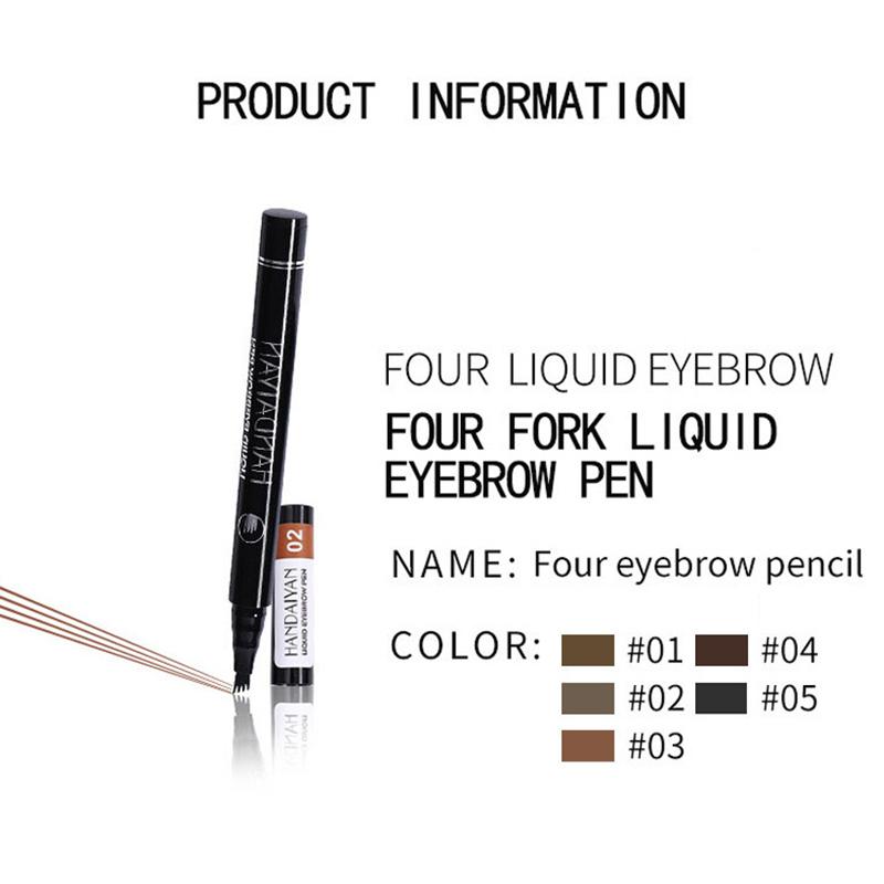 4 Point Eyebrow Pencil Waterproof Liquid Eyebrow Pen Makeup Long Lasting Cosmetic Microblading Brow Pen Tattoo Cosmetics