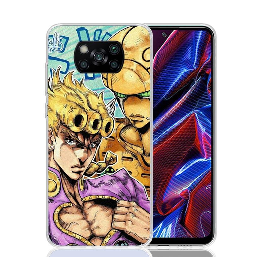 JoJo Adventure Giorno Giovanna Phone Case For Xiaomi Poco X7 X6 X5 Pro F7 Ultra Redmi 15C 15 13 13C 12 12C 10 10A 10C 9 9A 9C 9T