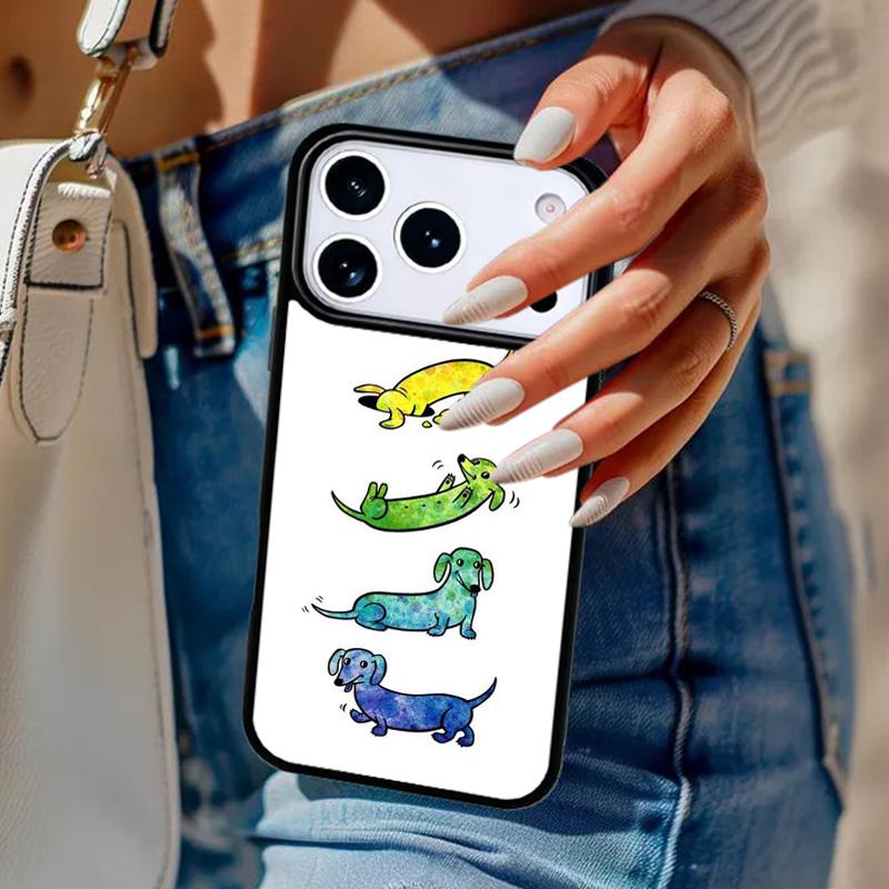 Sausage Dog Dachshund Art Soft Phone Case For iPhone 17 Air 14 15 13 12 Max Cover For Apple 16e 11 Pro Max Plus Coque
