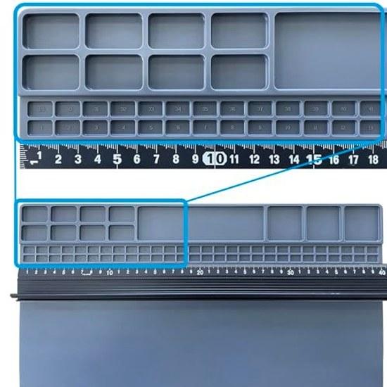 SK11 Tabletop Work Silicone Mat Approximately Disassembly Repair Small Parts Classification Organization Heat Resistant Suitable Soldering SWM-4030G