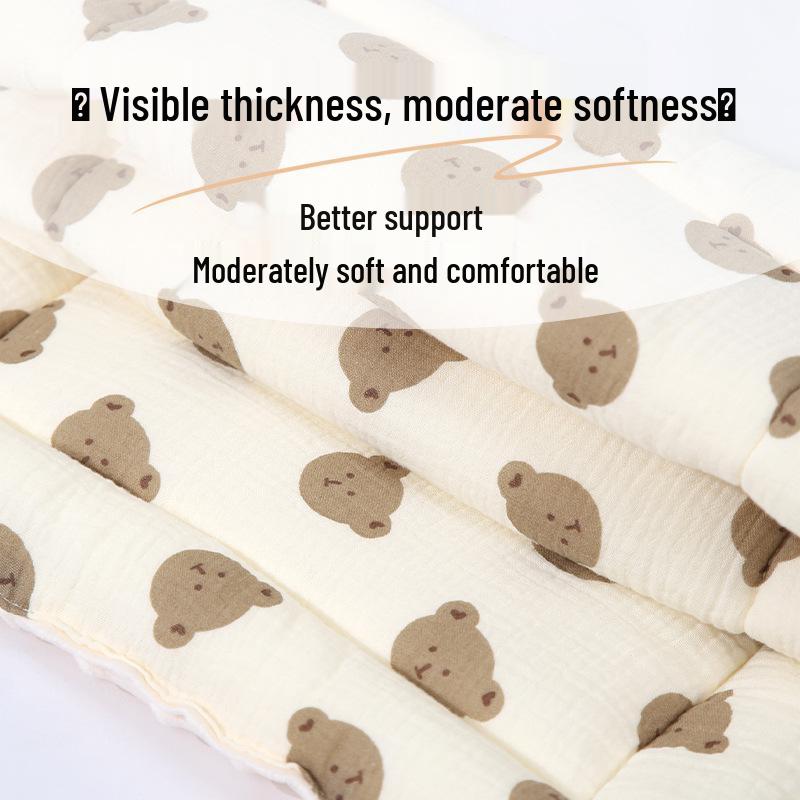 Soft Cotton and Velvet Dotted Stroller Pad - Comfortable Cushion for Autumn and Winter