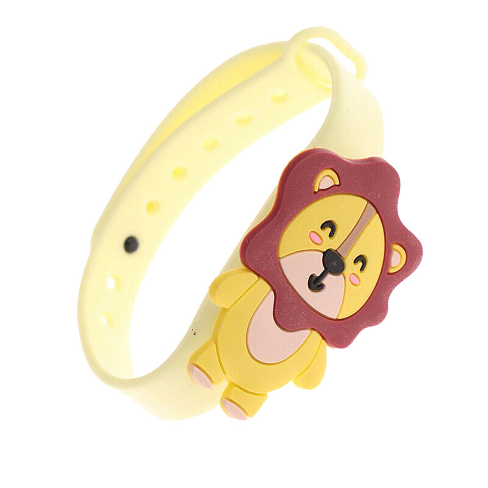 

Силиконовый браслет с изображением животных от комаров K-iller, детский летний браслет от комаров One Size жёлтый