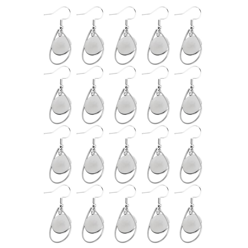 20 ks Náušnicové polotovary Lunety Drátový háček Podložka s přívěskem ve tvaru kapky vody Výroba šperků DIY Řemeslo 12 mm