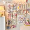 Multilayer Hair Accessories Wall Mounted Storage Bag Organizer Large Capacity Hairpins Rings Hoops Partition Door Hanging Bag