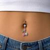 1 Stück Hängende Bauchnabelringe Chirurgenstahl Gebogener Bauchnabel-Barbell-Ring Körperschmuck Piercing Ombligo Für Frauen Mädchen