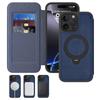 KEYSION PU Leather Flip Wallet Case for iPhone 11 12 13 14 Pro Max 14 Plus Cards Slots Magnetic 360 Ring Stand Phone Back Cover