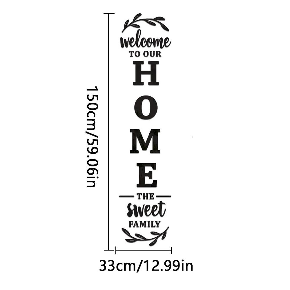 DIY Self-Adhesive Family Mirror Wall Sticker for Home Entrance Decor
