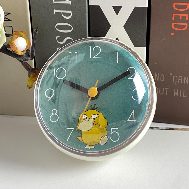 Mini Anti-Fog Suction Cup Wall Clock - Waterproof Quartz Clock for Bathroom and Kitchen, 7cm