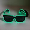 LED Blinkende Mosaik-Sonnenbrille - Kabellose Leuchtbrille für Partys & Clubs