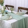 Hochzeitsdekoration Tischläufer, Natürliches Rohkanten-Design, Teetisch Stuhl Dekoration, Perfekt für Hochzeit Geburtstag Party Feiertag
