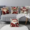 Christmas Decorative Pillow Cover With Short Plush Material For Holiday Home Decor