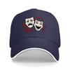 Theater Masks Drama Comedy Baseball Cap Black with Red Accents Classic Stage PerforUnisexce Design Adjustable Fit for Adults